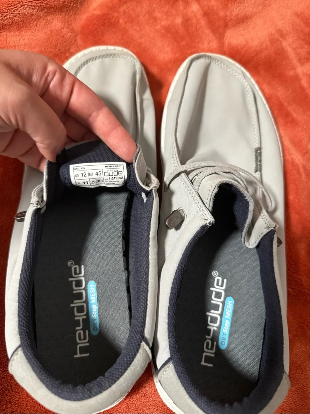 Hey Dude Light Grey Men’s Casual Slip-On Loafers